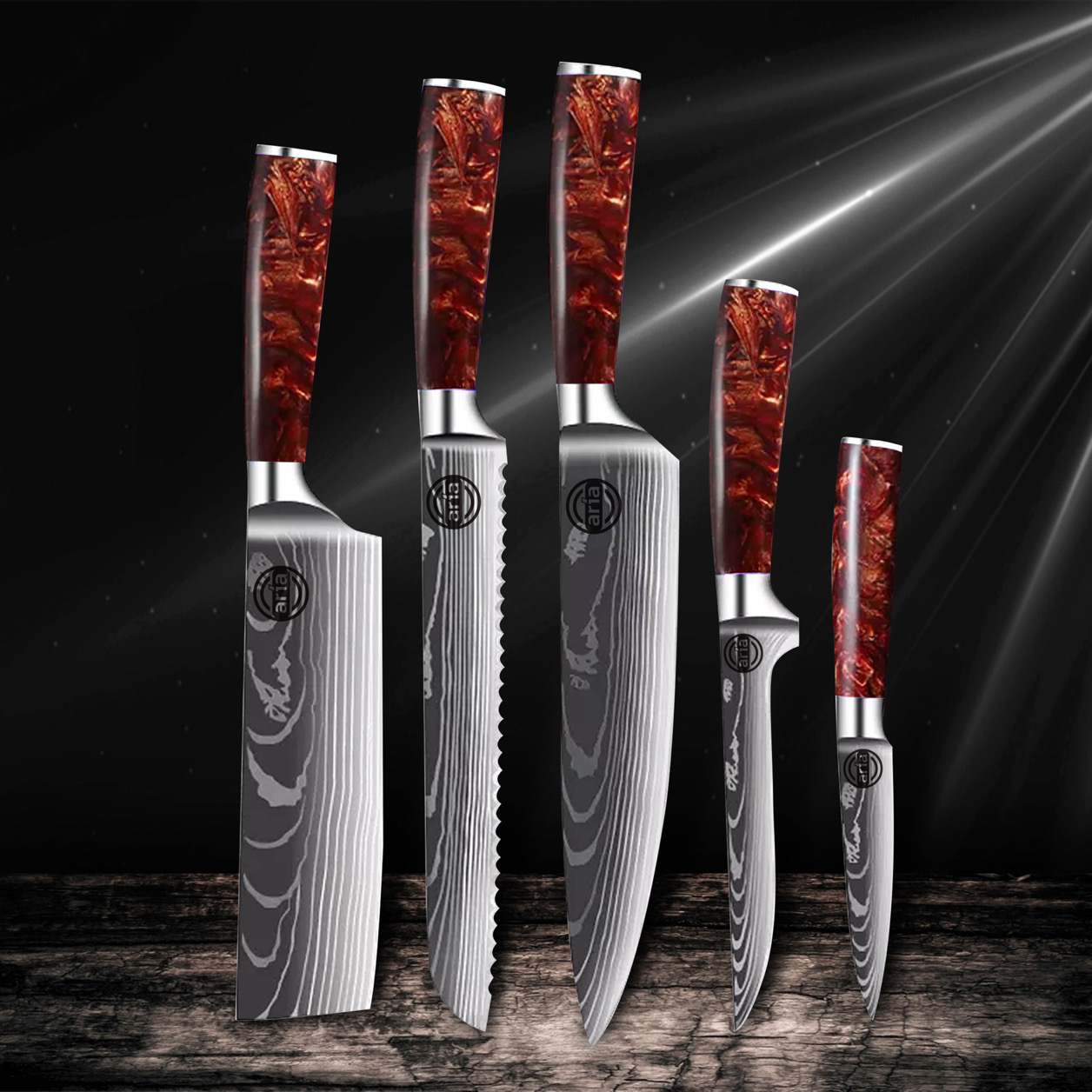 Amber German Knife Set Aria™